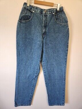 Vintage 90s French Dressing Paris High Waisted Pleated Mom Jeans Western Cowgirl